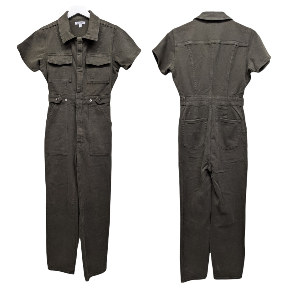 Good American Fit For Success Olive Green Jumpsuit NWT Size 1, Style GMJS003